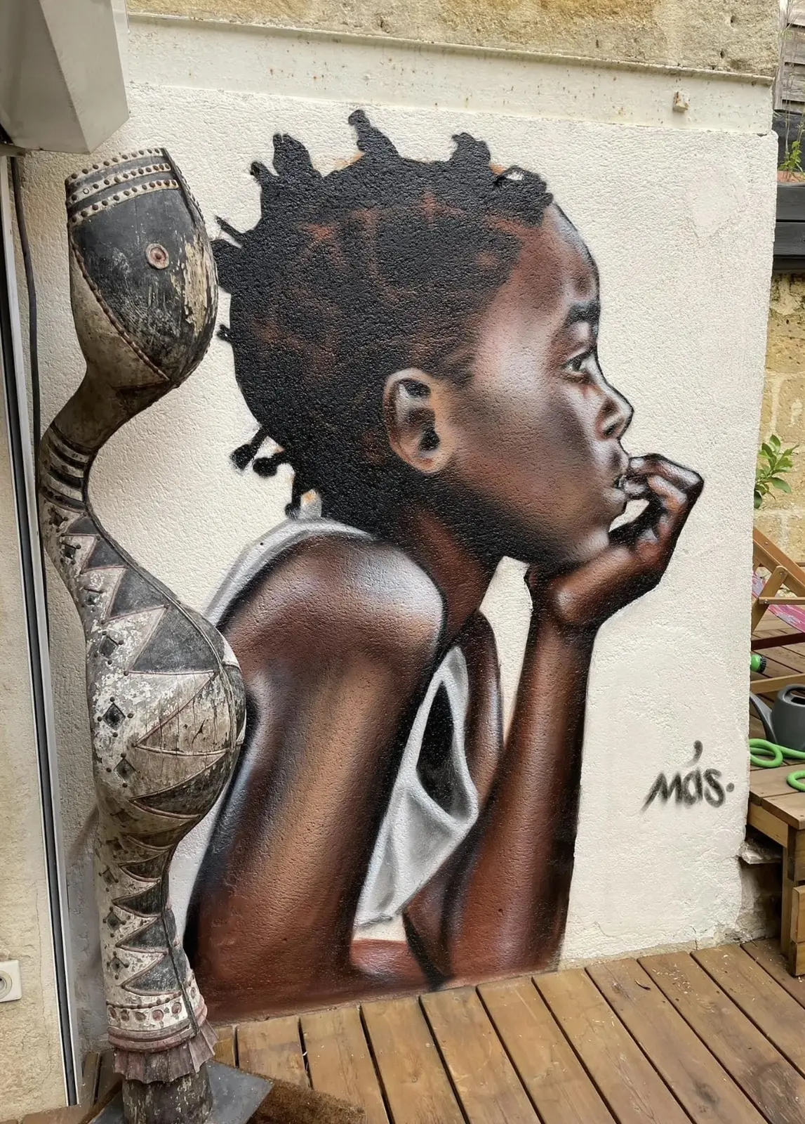 Africa, fresque murale de MAS GRAFFITI — Bordeaux · Décoration privée