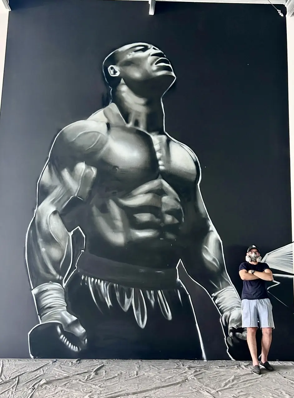 Décoration sportive, fresque murale de MAS GRAFFITI — Salle de sport