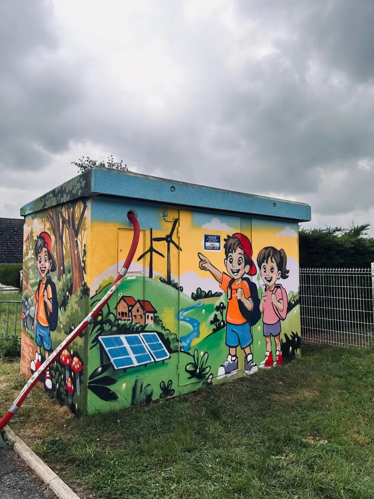 Nature et énergie, fresque murale de MAS GRAFFITI — Fère-en-Tardenois · EDF