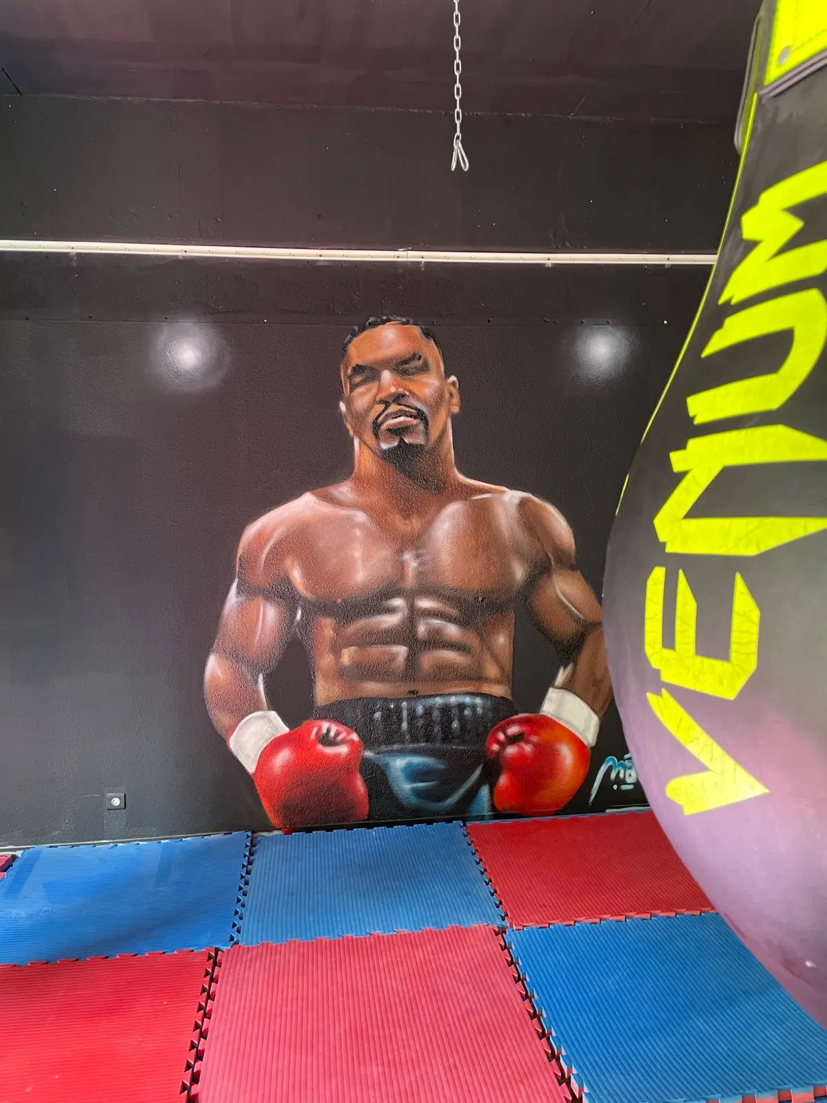 Boxe, fresque murale de MAS GRAFFITI — Salle de sport